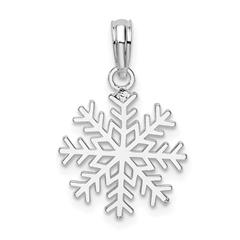 925 Sterling Silver Petite Snowflake Pendant Charm